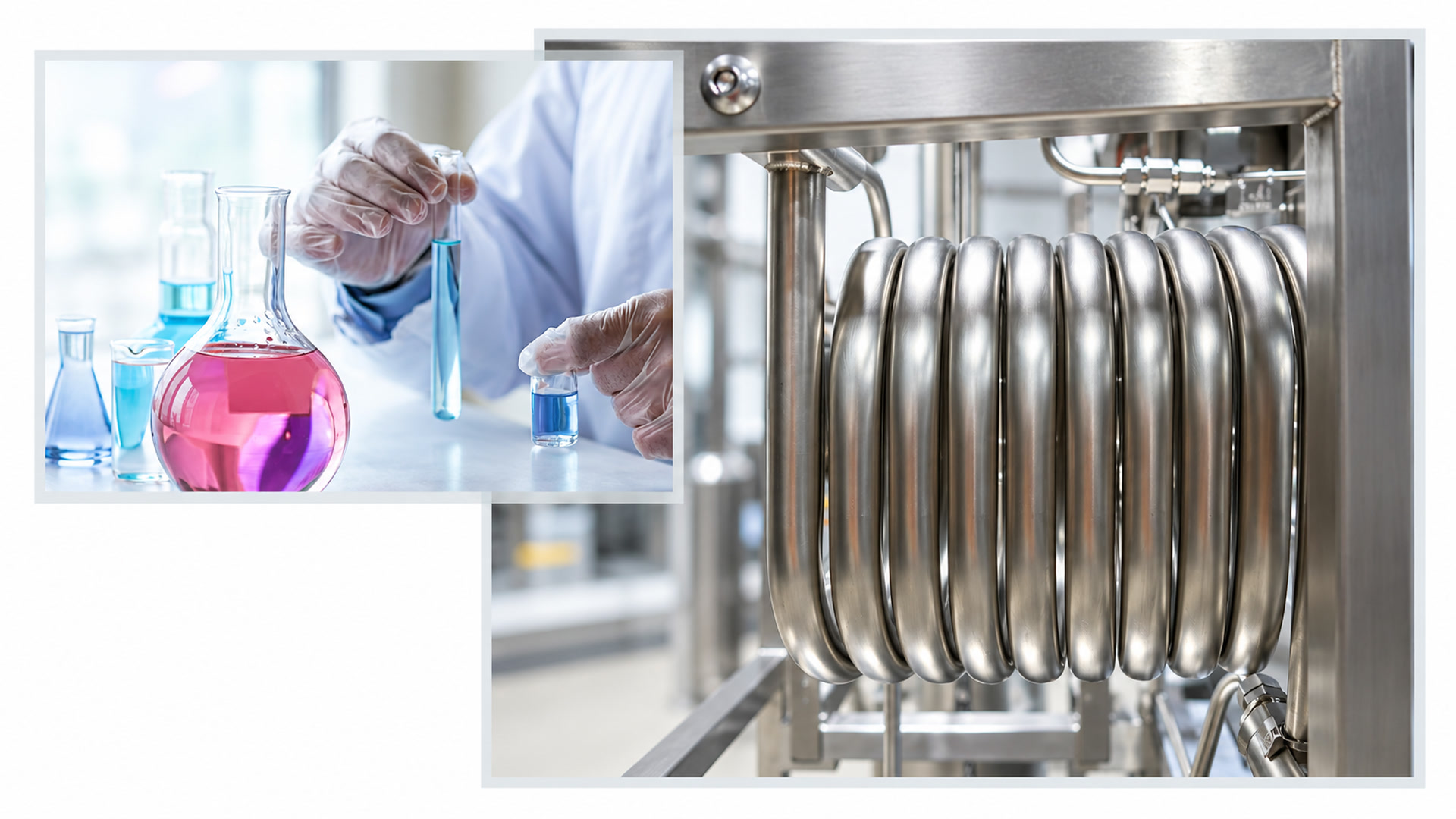 Laboratory process tubing and formulation vessels